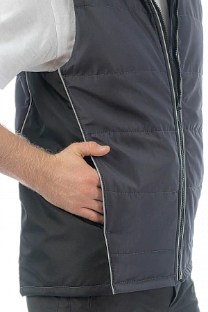 Утепленный жилет Brodeks KW 101, серый