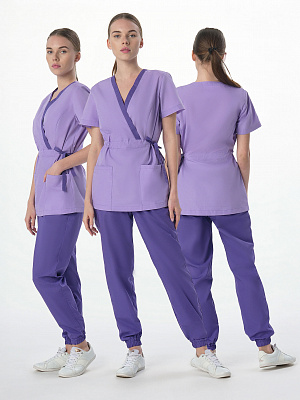 Костюм женский Симпл-001 (тк.Смесовая,120) MedLine, фиолетовый/сирень MedLine в Сургуте