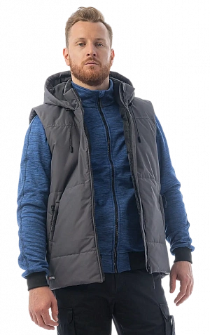 Утепленный жилет Brodeks KW 112, серый
