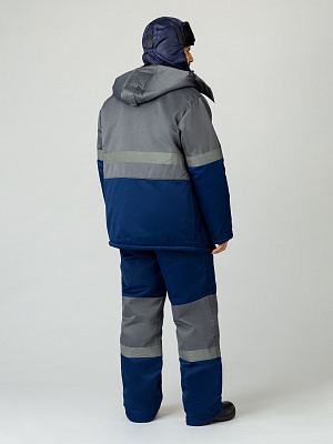 Костюм зимний Мегрес-2 СОП (тк.Смесовая,250) п/к, т.синий/серый Факел Спецодежда в Сургуте 1