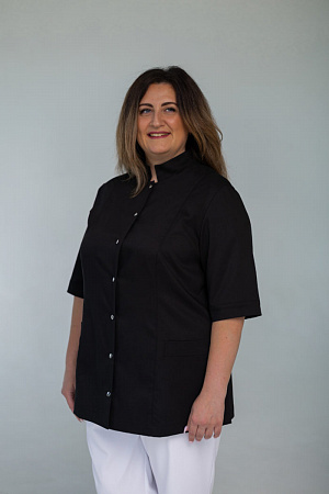 Блуза на кнопках PLUS SIZE, черная  в Сургуте 3