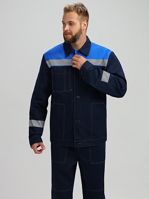 Костюм Лигор-2 СОП (тк.Саржа,250) п/к, т.синий/васильковый Факел Спецодежда в Сургуте 0